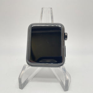 Apple Watch Series 3 Cellular Space Black S. Steel 42mm w/ Black Sport Band Good