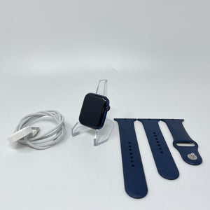 Apple Watch Series 6 Cellular Blue Aluminum 44mm w/ Deep Navy Sport Excellent