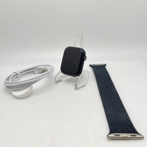 Apple Watch Series 7 Cellular Midnight Aluminum 45mm Braided Solo Loop Very Good