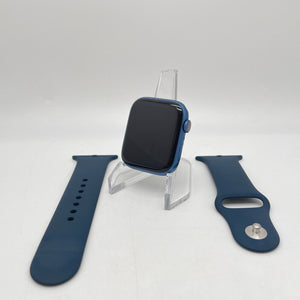 Apple Watch Series 7 Cellular Blue Aluminum 45mm w/ Blue Sport Band Fair