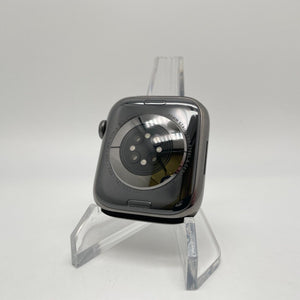 Apple Watch Series 7 Cellular Graphite S. Steel 45mm w/ Black Sport Band Good