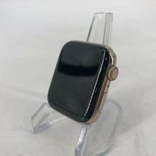 Load image into Gallery viewer, Apple Watch Series 6 Cellular Gold S. Steel 44mm w/ Black Leather Link