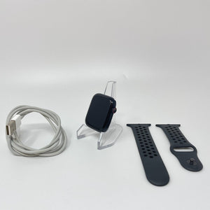 Apple Watch Series 7 Cellular Black Nike Aluminum 45mm w/ Black Sport Excellent