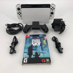 Nintendo Switch OLED 64GB White Very Good Condition w/ Dock + Cables + Game