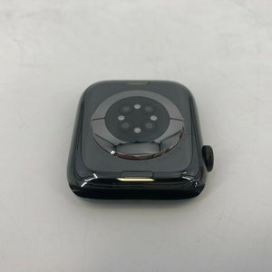 Apple Watch Series 7 Hermes LTE Space Black Stainless Steel 45mm w/ Black Leather