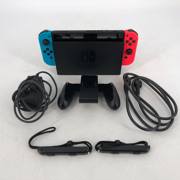 Nintendo Switch Black 32GB w/ Dock + HDMI/Power Cables + Grips