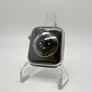 Apple Watch Series 7 Cellular Silver S. Steel 45mm w/ Orange Sport Excellent