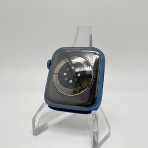 Apple Watch Series 7 (GPS) Blue Aluminum 45mm w/ Blue Sport Band Excellent
