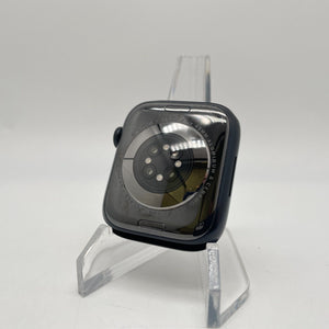 Apple Watch Series 7 (GPS) Midnight Black Aluminum 45mm w/ White Sport Band Fair