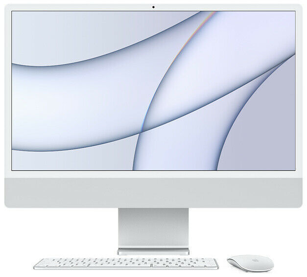 iMac 24 Silver 2021 MPGC3LL/A 3.2GHz M1 8-Core GPU 8GB 256GB SSD