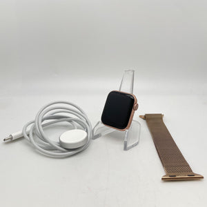 Apple Watch Series 5 Cellular Gold Aluminum 40mm w/ Gold Milanese Loop