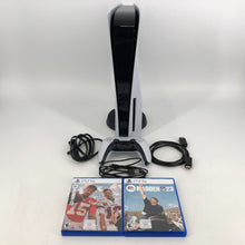Load image into Gallery viewer, Sony Playstation 5 Disc Edition White 825GB w/ Controller + Cables + Game - 9/10