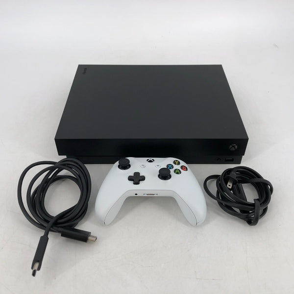 Xbox One X Black 1TB Excellent Condition w/ White Controller + HDMI/Power Cables