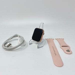 Apple Watch Series 5 (GPS) Gold Aluminum 44mm w/ Pink Sand Sport Band