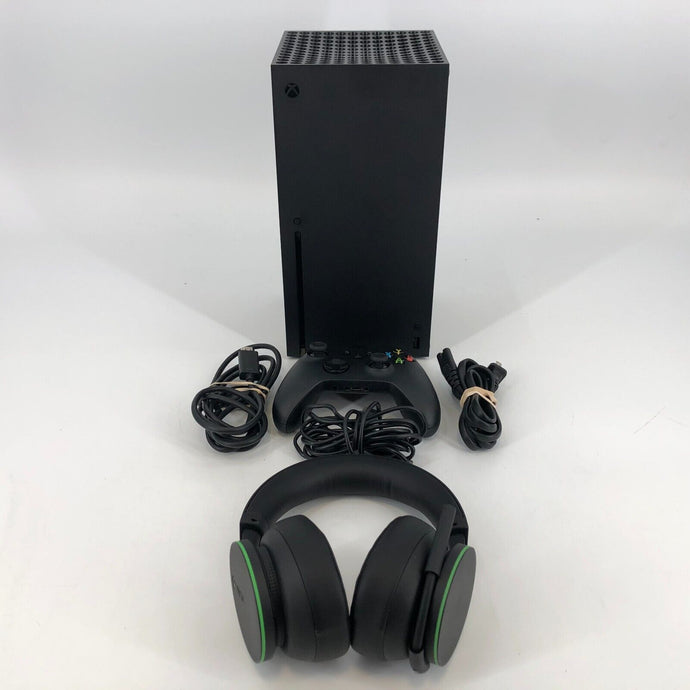 Microsoft Xbox Series X Black 1TB Excellent Cond w/ Controller/Cables + Headset