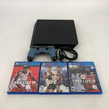 Load image into Gallery viewer, Sony Playstation 4 Slim Black 500GB - Very Good w/ Controller + Power + Games