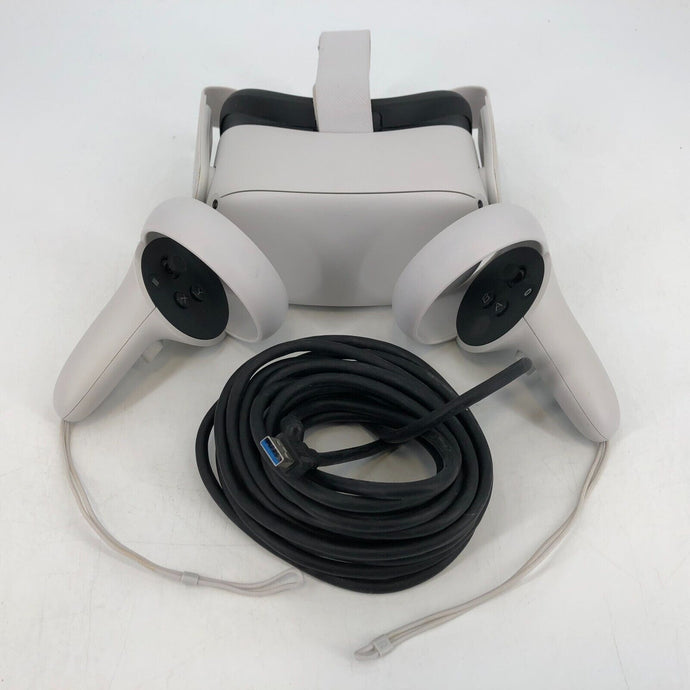 Oculus Quest 2 VR 256GB Headset - Very Good w/ Charger/Controllers/Eye Cover