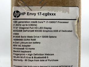 HP ENVY 17 Silver 2020 FHD 1.3GHz i7-1065G7 16GB 512GB SSD + 32GB Optane