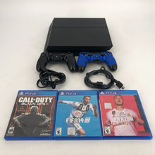 Load image into Gallery viewer, Sony Playstation 4 Black 500GB w/ 2 Controllers + Cables + Games