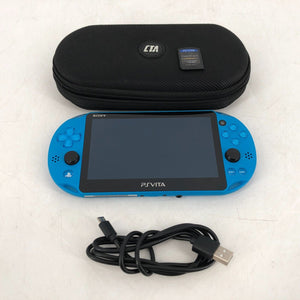 Sony PlayStation Vita - Aqua Blue Excellent w/ Case + Charger + Game