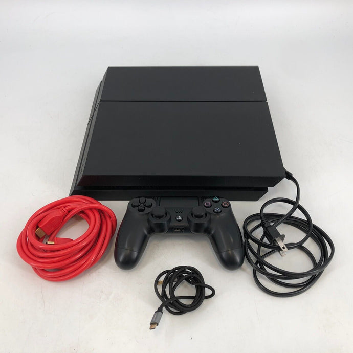 Sony Playstation 4 Black 500GB - Very Good w/ Controller + HDMI/Power Cables