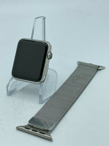 Apple Watch 1st Gen. (GPS) Silver S. Steel 42mm w/ Silver Milanese Loop