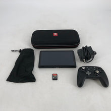 Load image into Gallery viewer, Nintendo Switch OLED 64GB Black Excellent Condition w/ Power Cord + Game + Case