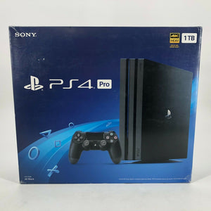 Sony Playstation 4 Pro Black 1TB w/ Controller + Cables + Box