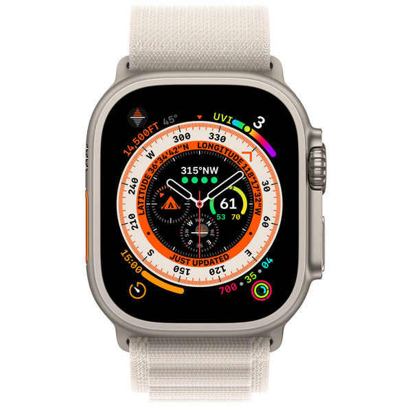 Apple Watch Ultra Cellular Titanium 49mm w/ Starlight Alpine Loop - NEW & SEALED