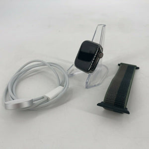 Apple Watch Series 7 Cellular Graphite S. Steel 41mm w/ Green Sport Loop