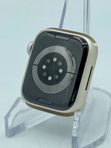 Apple Watch Series 7 Cellular Starlight Aluminum 41mm w/ White Sport