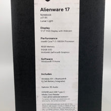 Load image into Gallery viewer, Alienware x17 R1 17.3&quot; White 2021 FHD 2.3GHz i7-11800H 16GB 512GB SSD - Open Box