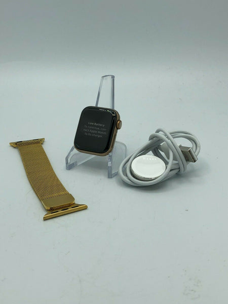 Apple Watch Series 5 Cellular Gold Steel 40mm w/ Gold Milanese Loop
