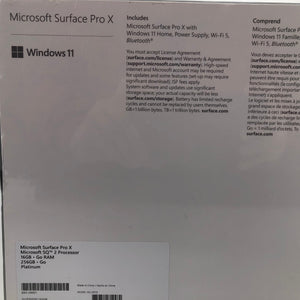 Microsoft Surface Pro X 13" Black 2019 3.15GHz SQ2 Processor 16GB 256GB - NEW