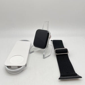 Apple Watch Series 6 Cellular Silver Aluminum 44mm w/ Black Sport Loop Very Good