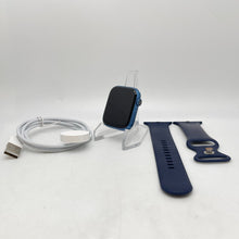 Load image into Gallery viewer, Apple Watch Series 7 (GPS) Blue Aluminum 45mm w/ Blue Non-OEM Sport Band Good