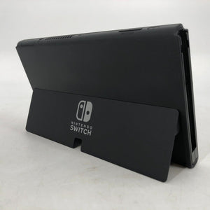 Nintendo Switch OLED 64GB Black Excellent Condition w/ Power Cord + Game + Case