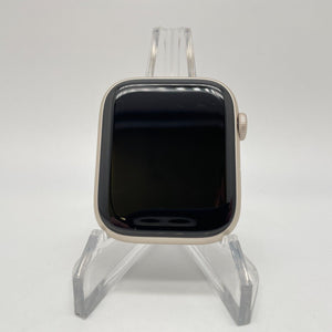 Apple Watch Series 8 (GPS) Starlight Aluminum 45mm w/ Black Sport Band Good