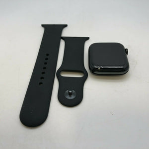 Apple Watch Series 4 Cellular Black Stainless Steel 44mm w/ Black Sport
