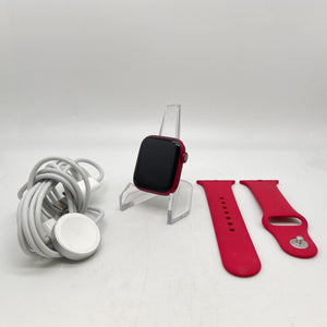 Apple Watch Series 7 Cellular Red Aluminum 41mm w/ Red Sport Band