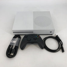 Load image into Gallery viewer, Microsoft Xbox One S White 1TB - Good w/ Black Controller + HDMI/Power Cables