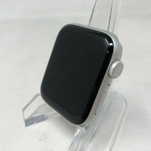 Apple Watch SE Aluminum Cellular Silver Sport 44mm w/ White Sport Band