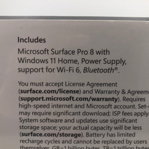 Microsoft Surface Pro 8 13" Silver 2021 3.0GHz i7-1185G7 16GB 512GB NEW & SEALED