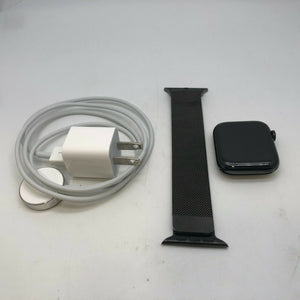 Apple Watch Series 5 Cellular Space Gray Sport 44mm w/ Silver Milanese Loop