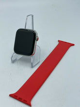 Load image into Gallery viewer, Apple Watch Series 5 Cellular Silver Stainless Steel 44mm w/ Red Sport Loop