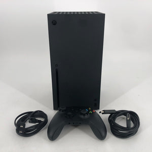 Microsoft Xbox Series X Black 1TB - Good Condition w/ Controller + Cables + Game