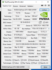 MSI Twin Frozr 7 NVIDIA GeForce GTX 1660 Super Gaming X BV 6GB FHR GDDR6 192 Bit