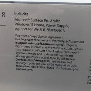 Microsoft Surface Pro 8 13" Black 2021 1.0GHz i5 11th Gen 8GB 256GB - BRAND NEW