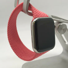 Load image into Gallery viewer, Apple Watch Series 6 Silver Cellular Steel 44mm w/ Pink Braided Solo Loop