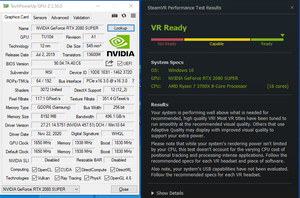 MSI NVIDIA GeForce RTX 2080 Super Ventus XS OC 8GB FHR GDDR6 - 256 Bits - Good